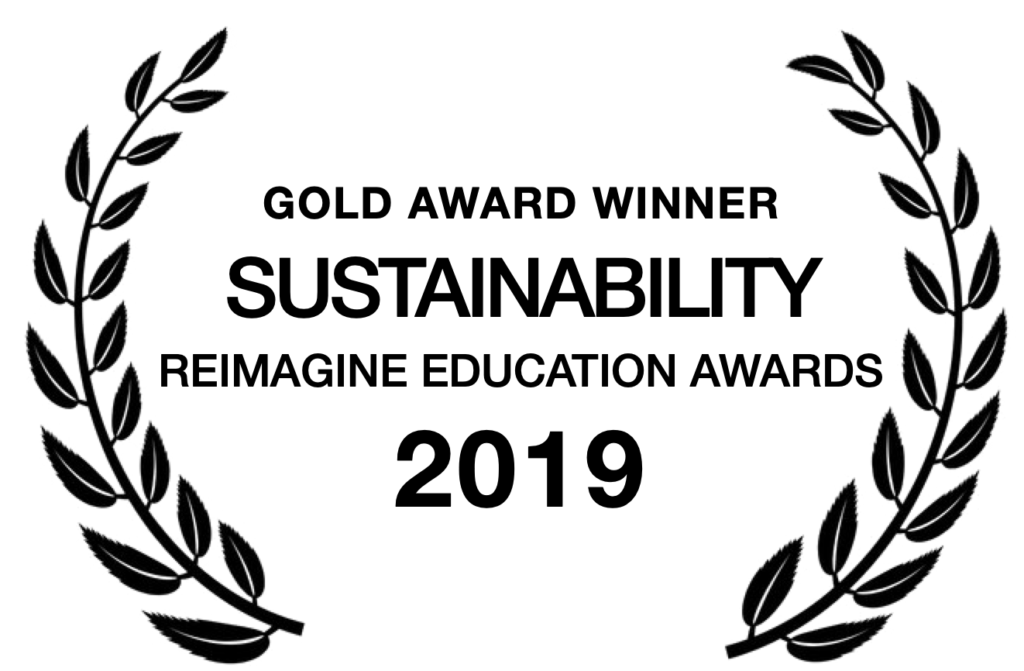Gold Award Winner in Sustainability, Reimagine Education 2019